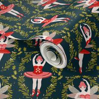 nutcracker ballet // ballerinas nutcracker christmas xmas holiday fabric by andrea lauren