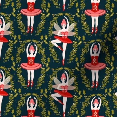 nutcracker ballet // ballerinas nutcracker christmas xmas holiday fabric by andrea lauren