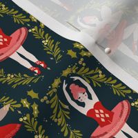 nutcracker ballet // ballerinas nutcracker christmas xmas holiday fabric by andrea lauren