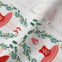 nutcracker ballerina // nutcracker ballet nutcracker christmas xmas holiday xmas red and pink ballet christmas fabric by andrea lauren