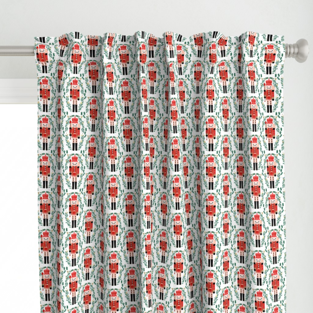 nutcracker // xmas holiday christmas fabric red and green nutcrackers fabric by andrea lauren