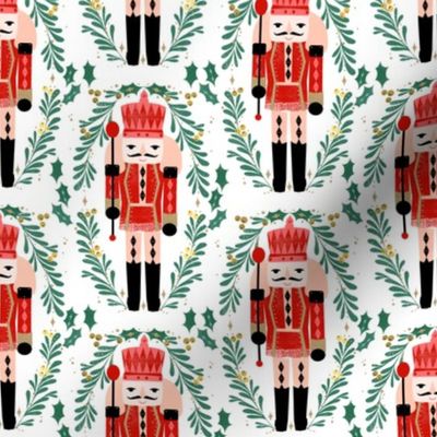 nutcracker // xmas holiday christmas fabric red and green nutcrackers fabric by andrea lauren