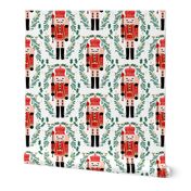 nutcracker // xmas holiday christmas fabric red and green nutcrackers fabric by andrea lauren