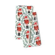 nutcracker // xmas holiday christmas fabric red and green nutcrackers fabric by andrea lauren