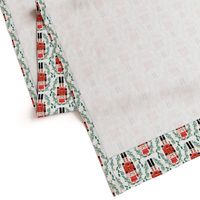 nutcracker // xmas holiday christmas fabric red and green nutcrackers fabric by andrea lauren