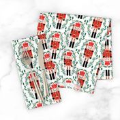 nutcracker // xmas holiday christmas fabric red and green nutcrackers fabric by andrea lauren