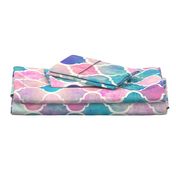 Rainbow Pastel Watercolor Moroccan Pattern - large