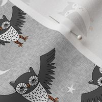 owl // stars moon kids charcoal grey 