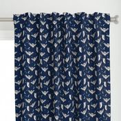 owl // moon stars sky night navy mint grey nursery cute 