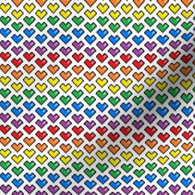 Pixel Heart (Rainbow) Chevron