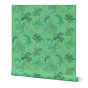 green bubbly Octopus