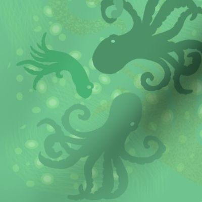 green bubbly Octopus