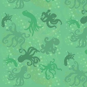 green bubbly Octopus