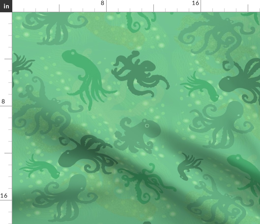 green bubbly Octopus