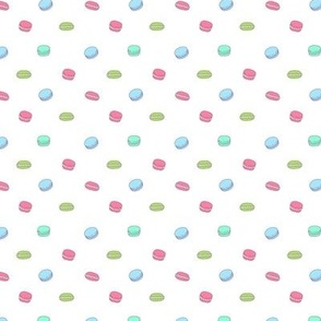 macaron pattern on white