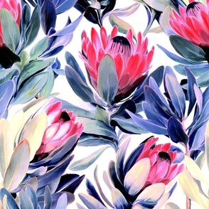 Painted Protea Floral - light version