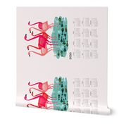 2020 Flamingo Tea Towel Calendar by Andrea Lauren 