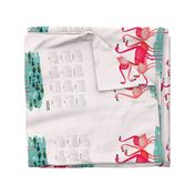 2020 Flamingo Tea Towel Calendar by Andrea Lauren 