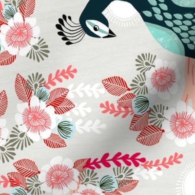 2019 Peacock Tea Towel Calendar by Andrea Lauren 