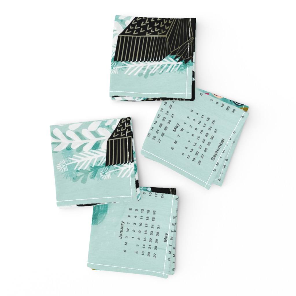 2019  Swans Tea Towel Calendar by Andrea Lauren 