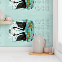 2019  Swans Tea Towel Calendar by Andrea Lauren 