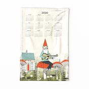 2020 Gnome Tea Towel Calendar by Andrea Lauren 