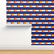 Colorado flag fabric - 2.6 x 1.75