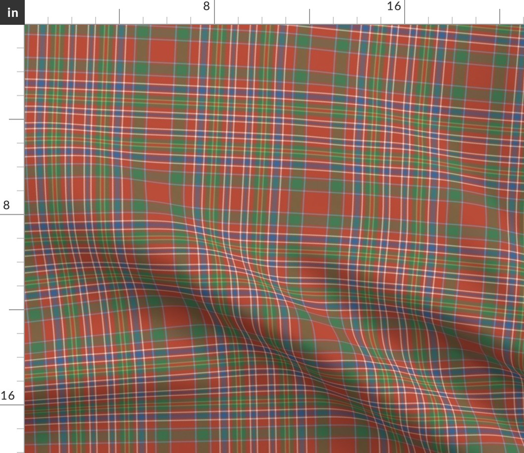 MacAlister tartan #1 from 1850, 6" faded colors