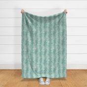 Lacy teal doodle stripe