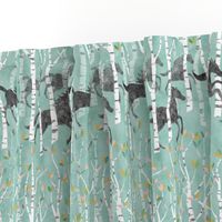 All the Pretty Little Horses in Mint & Coral Pink