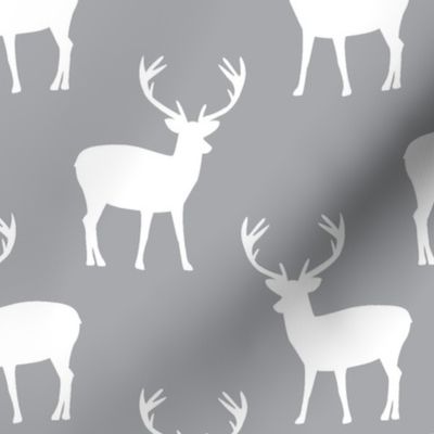 Grey and white deer