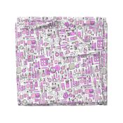 makeup // purple beauty fashion makeup girly print in pastel colors