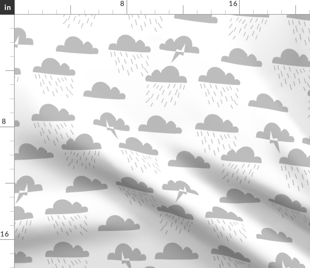 Rain Clouds - Slate by Andrea Lauren 