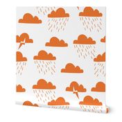 Rain Clouds - Tangelo Orange by Andrea Lauren