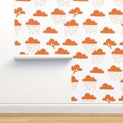 Rain Clouds - Tangelo Orange by Andrea Lauren