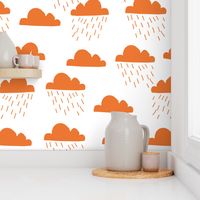 Rain Clouds - Tangelo Orange by Andrea Lauren