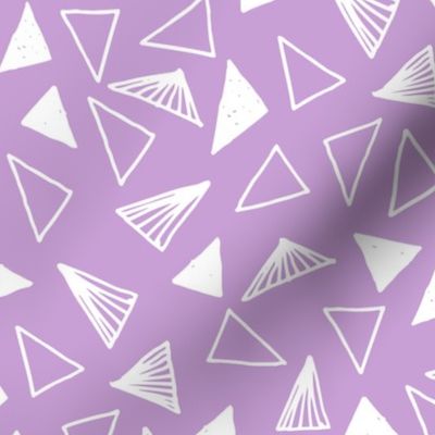 Hand Drawn Triangles - Lilac by Andrea Lauren