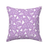 Hand Drawn Triangles - Lilac by Andrea Lauren