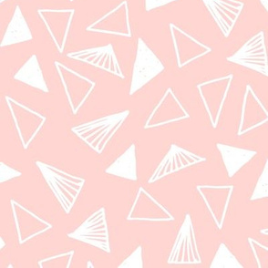 Hand Drawn Triangles - Rose Pink by Andrea Lauren