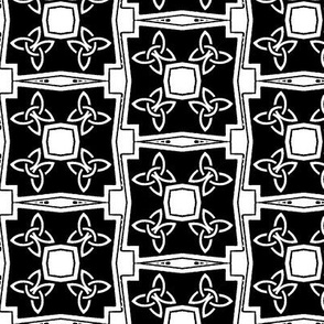 Celtic Knot Squares in Black and White
