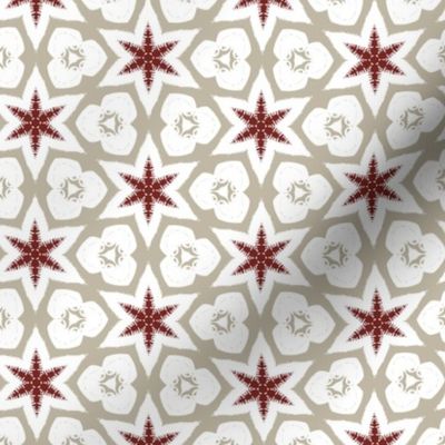 Christmas Geometric in Grey, White and Red