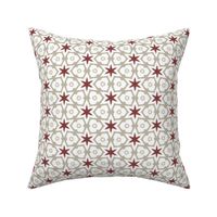 Christmas Geometric in Grey, White and Red