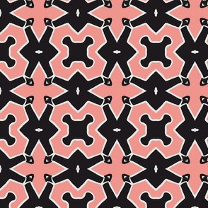 Abstract Geometric in Pink and Black