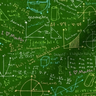 Math Lessons (Green Chalkboard)