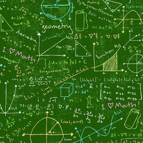 Math Lessons (Green Chalkboard)