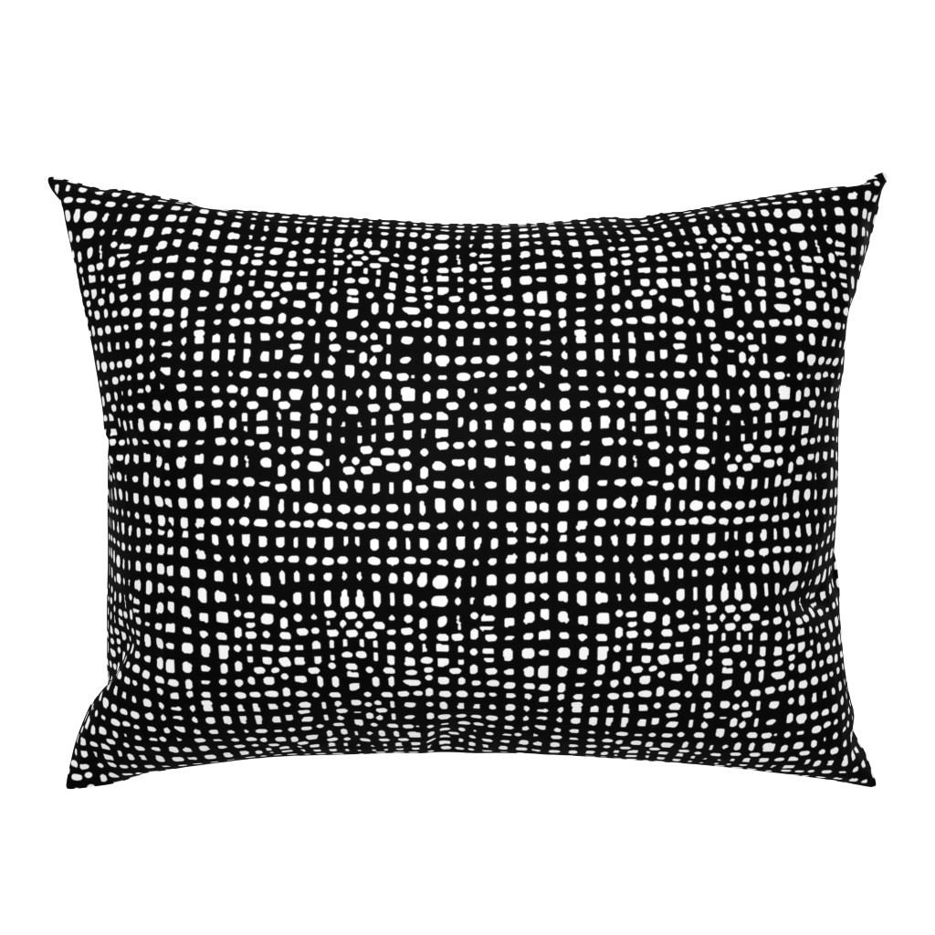 Weave - Black and White Simple Minimal Grid by Andrea Lauren