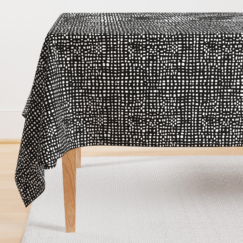 Weave - Black and White Simple Minimal Grid by Andrea Lauren