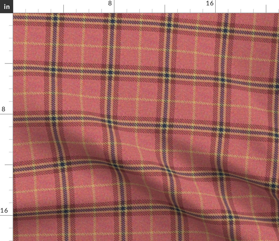 Peach, Cranberry and Lemon Plaid 3