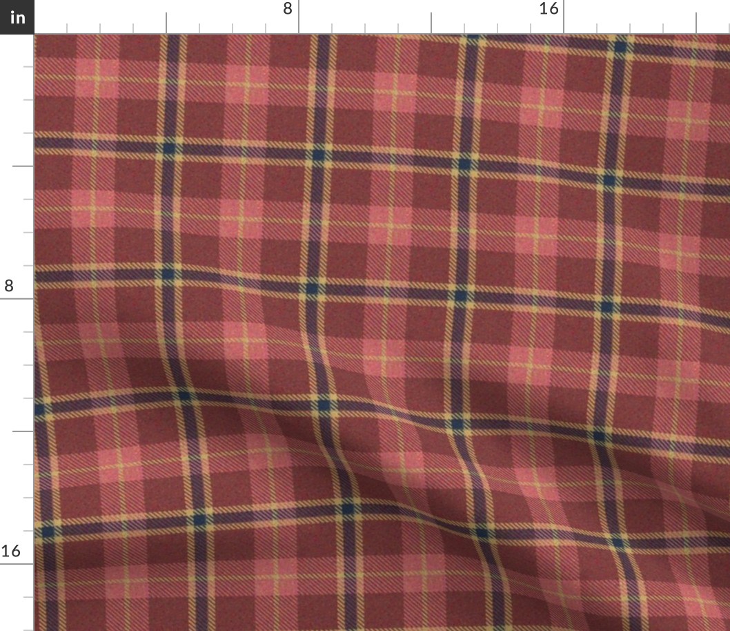 Peach, Cranberry and Lemon Plaid 4