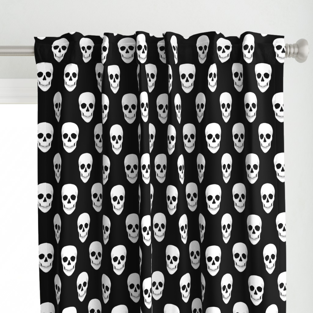 Black and white skulls